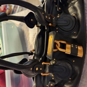 Chole Black Leather Handbag